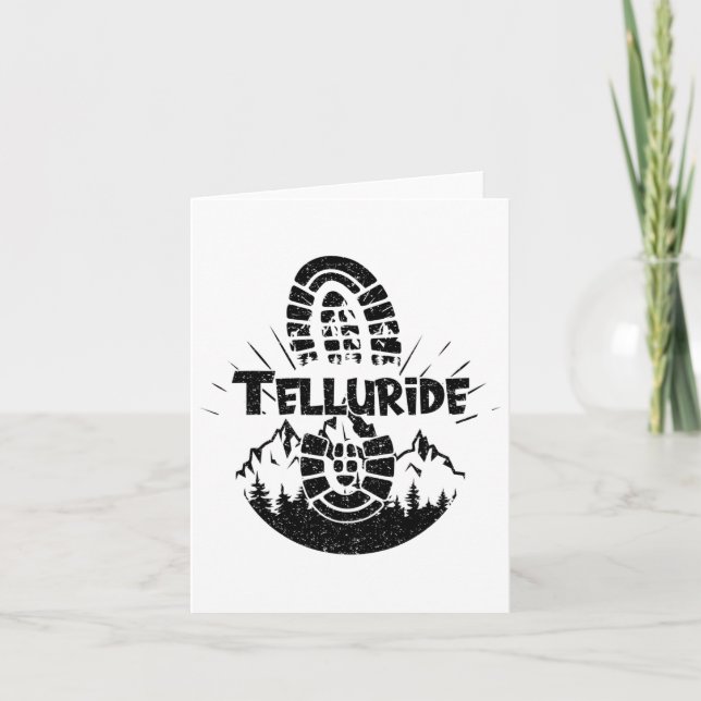 Hiking In Telluride Usa Vacation Ski  Card (Front)