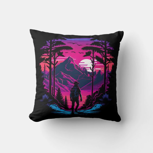 Hiking In The Mountains Cushion (Front)