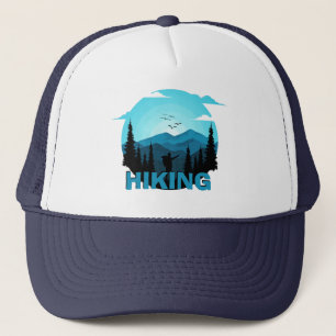 Hiking In Wilderness Custom Name Trucker Hat