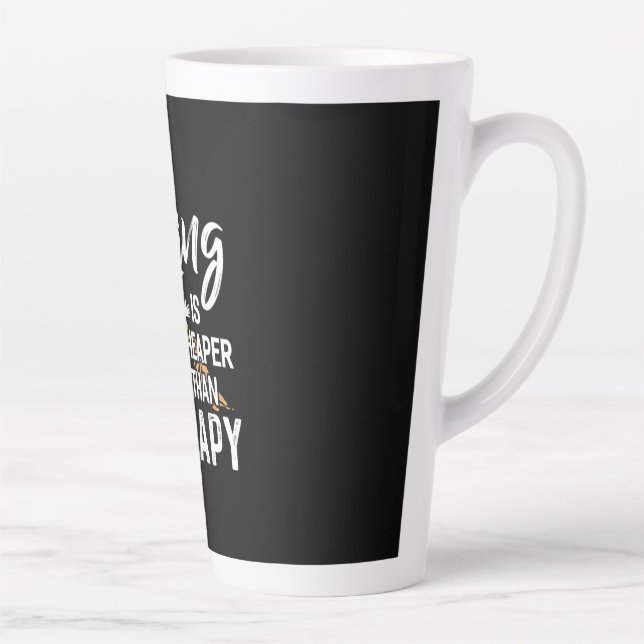 Hiking Is Cheaper Than Therapy Latte Mug (Right)
