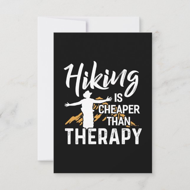 Hiking Is Cheaper Than Therapy RSVP Card (Front)