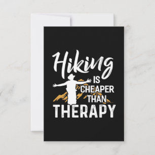 Hiking Is Cheaper Than Therapy RSVP Card