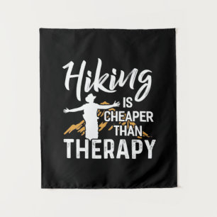 Hiking Is Cheaper Than Therapy Tapestry