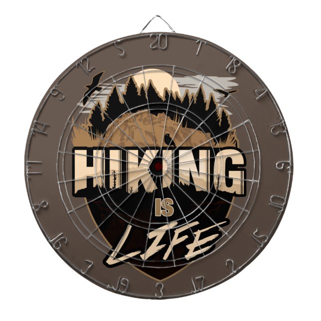 Hiking Is Life Dartboard (Front)