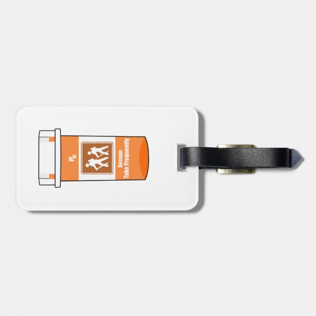 Hiking Is My Drug Luggage Tag (Back Horizontal)