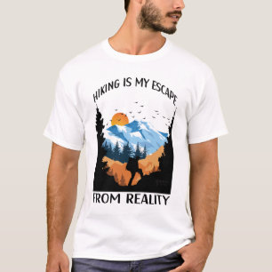 Hiking Is My Escape Men White T-Shirt