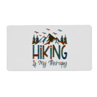 Hiking Is My Therapy, Funny Hiking Label