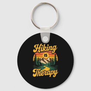 Hiking is therapy key ring