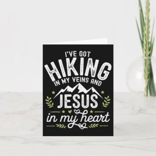 Hiking Jesus Christ Religion Christian Hiker Chris Card