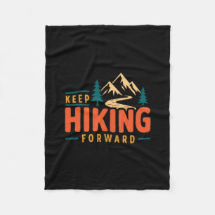 Hiking keep forward mountain trail adventure fleece blanket