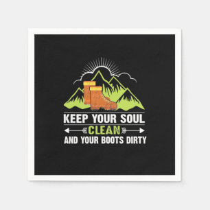 Hiking Keep Your Soul Clean Napkin