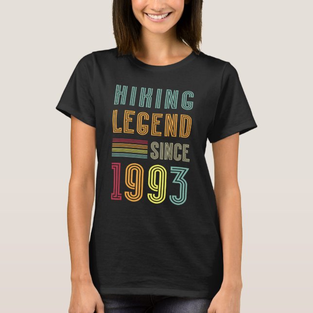 Hiking Legend 1993 Mountain Gear Trails 30 Years H T-Shirt (Front)