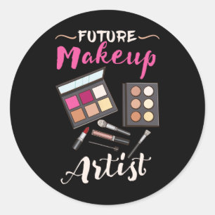 Hiking Lover Design Future Makeup Artist For Makeu Classic Round Sticker