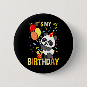 Hiking Lover Design Uni Adult Its My Birthday Pand 6 Cm Round Badge
