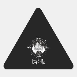 Hiking Lover | Hiking Compass Exploring Triangle Sticker