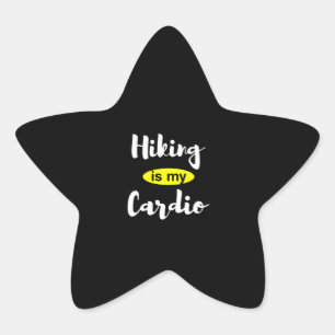 Hiking Lover   Hiking Is My Cardio Star Sticker