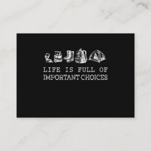 Hiking Lover Life Is Full Of Important Choices Enclosure Card