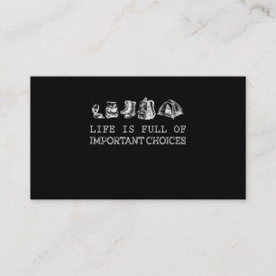 Hiking Lover Life Is Full Of Important Choices Enclosure Card