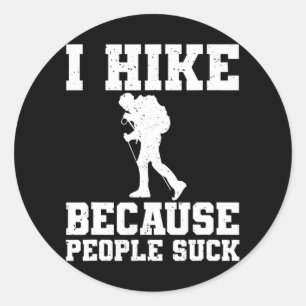 Hiking Lover Mountain Climbing Mountaineer Classic Round Sticker