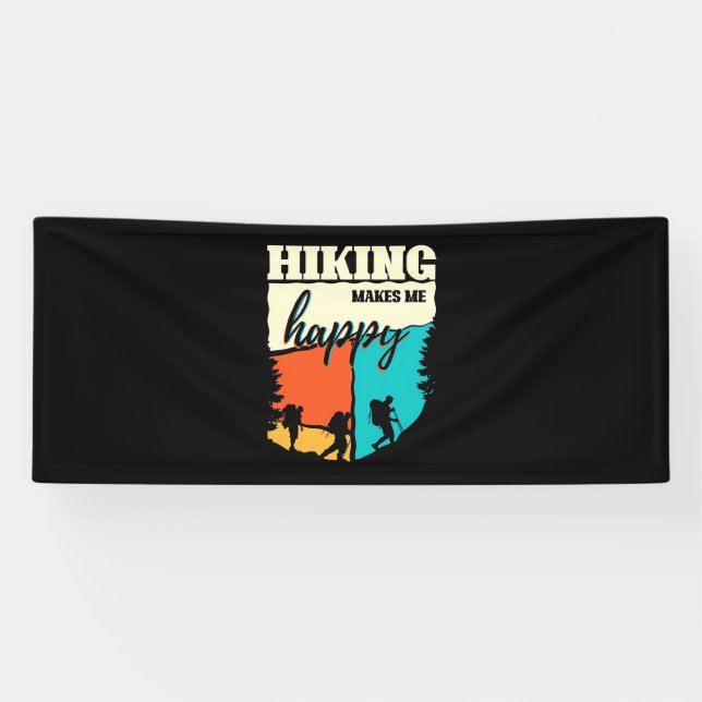 Hiking Makes Me Happy Banner (Horizontal)