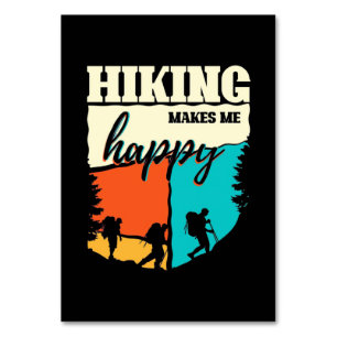 Hiking Makes Me Happy Table Number