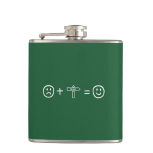 Hiking Makes You Happy Hip Flask