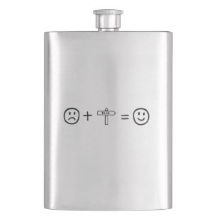 Hiking Makes You Happy Hip Flask