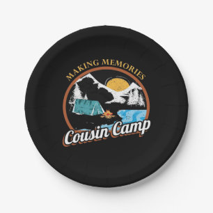 Hiking Memories Cousin Camp Paper Plate
