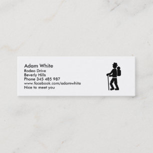 Hiking Mini Business Card