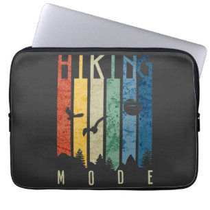 Hiking Mode Nature Outdoors Mountain Camping Funny Laptop Sleeve