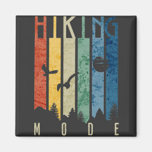 Hiking Mode Nature Outdoors Mountain Camping Funny Magnet
