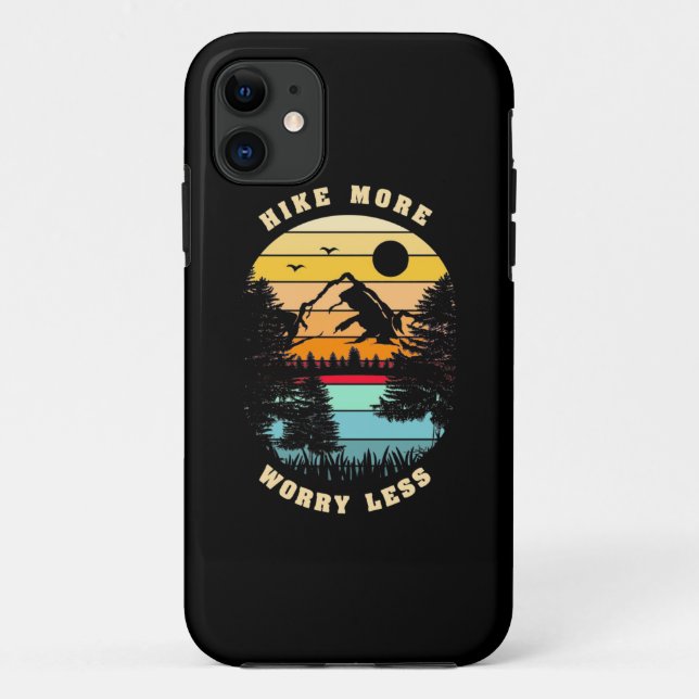 Hiking More Worry Less Case-Mate iPhone Case (Back)
