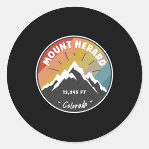 Hiking Mount Herard Colorado Classic Round Sticker