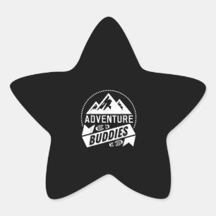 Hiking Mountain Adventure Buddies Camping Star Sticker