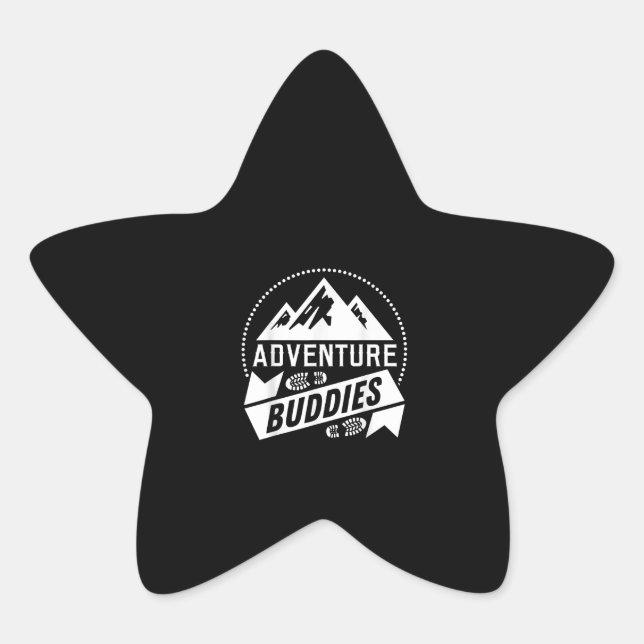 Hiking Mountain Adventure Buddies Camping Star Sticker (Front)