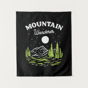 Hiking Mountain Wanderer Tapestry