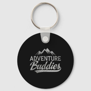 Hiking Mountains Adventure Buddies Couples Key Ring