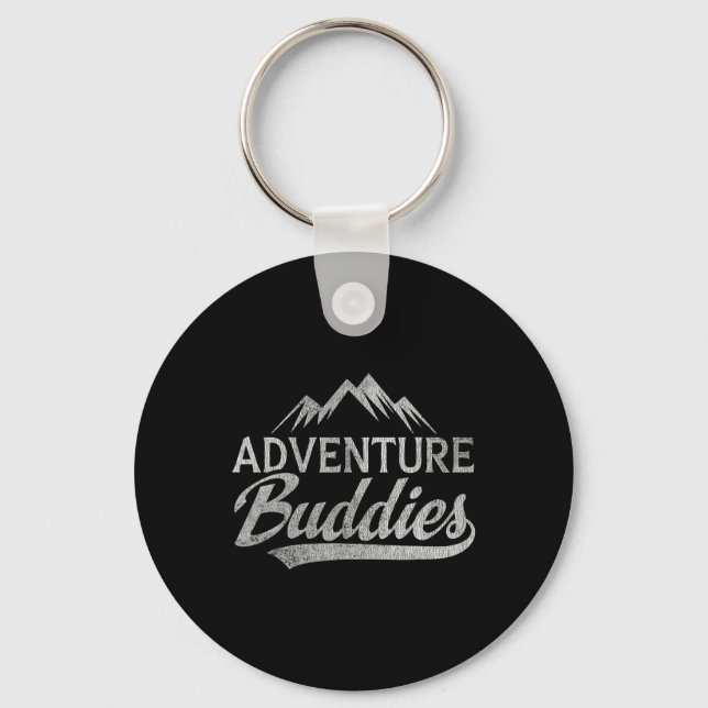 Hiking Mountains Adventure Buddies Couples  Key Ring (Front)