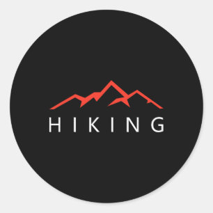Hiking Mountains Cool Hiker Classic Round Sticker