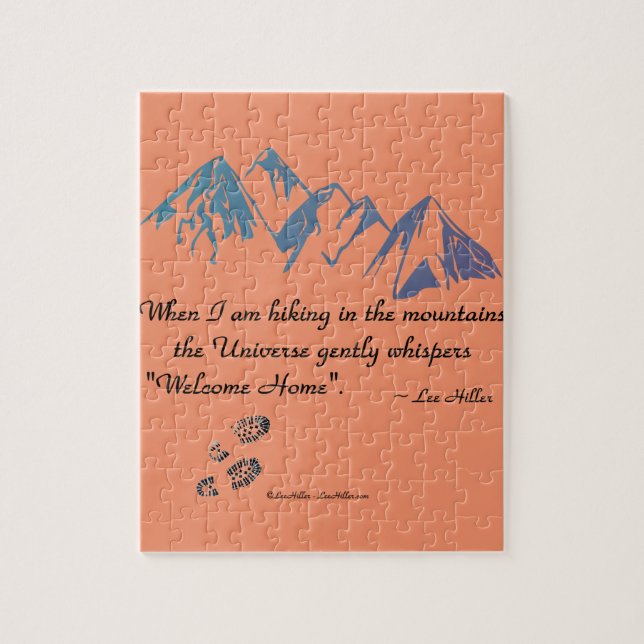Hiking mountains Universe whispers Welcome Home Jigsaw Puzzle (Vertical)