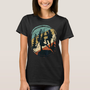 Hiking Nature Forest Trees Hiker Retro Mountain Hi T-Shirt