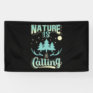 Hiking Nature Is Calling Banner