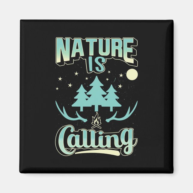 Hiking Nature Is Calling Magnet (Front)