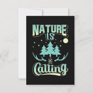 Hiking Nature Is Calling RSVP Card