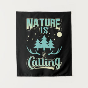 Hiking Nature Is Calling Tapestry