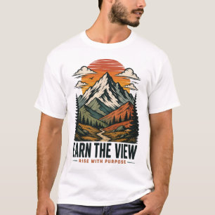 Hiking Nature Outdoor Motivation Art T-Shirt