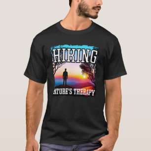 Hiking nature s therapy sunset hiking T-Shirt