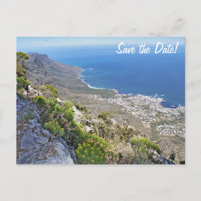 Hiking on Table Mountain- View over Camp's Bay Postcard (Front)