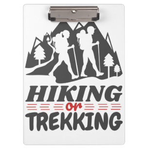 Hiking or Trekking Clipboard