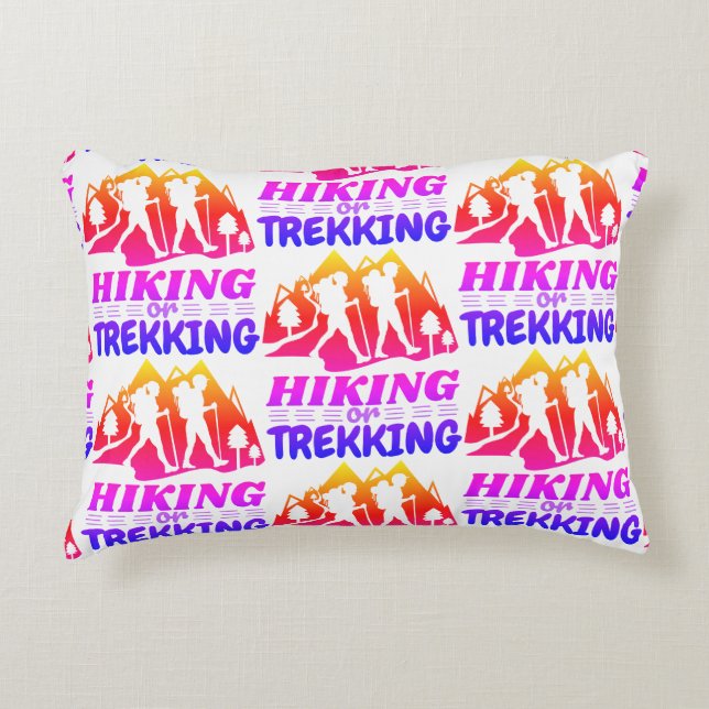 Hiking or Trekking Decorative Cushion (Front)
